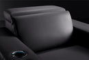 Valencia Barcelona Grand Leather Home Theater Seating Row of 5, Charcoal Grey