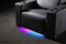 Valencia Barcelona Grand Leather Home Theater Seating Row of 2, Charcoal Grey