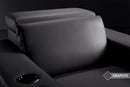 Valencia 2025 New Barcelona Grand Ultimate Leather Home Theater Seating Row of 3 Loveseat Left, Graphite