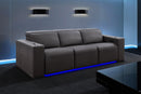 Valencia 2025 New Barcelona Grand Ultimate Leather Home Theater Seating Set of 3, Graphite
