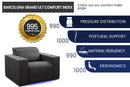 Valencia 2025 New Barcelona Grand Ultimate Leather Home Theater Seating Row of 2, Graphite