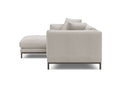 Valencia Bergen Fabric Sectional Sofa with Left Hand Facing Chaise, Beige Color