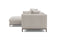 Valencia Bergen Fabric Sectional Sofa with Left Hand Facing Chaise, Beige Color