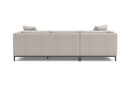 Valencia Bergen Fabric Sectional Sofa with Left Hand Facing Chaise, Beige Color