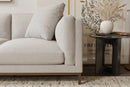 Valencia Bergen Fabric Sectional Sofa with Left Hand Facing Chaise, Beige Color