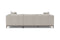 Valencia Bergen Fabric Sectional Sofa with Right Hand Facing Chaise, Beige Color