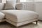 Valencia Bergen Fabric Sectional Sofa with Right Hand Facing Chaise, Beige Color