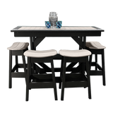 Buck Stove Breakfast Brunch Buffet With 4 Stools - FF BRBB