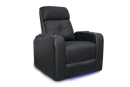 Valencia Verona Single Leather Home Theater Seating Power Headrest, Black