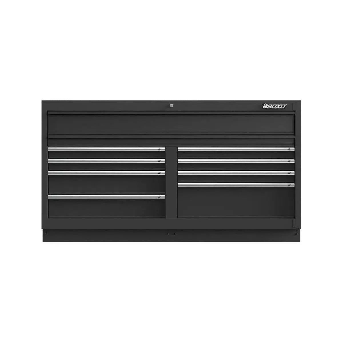 68" 10 Drawer Cabinet w/AL Handles Dark Grey