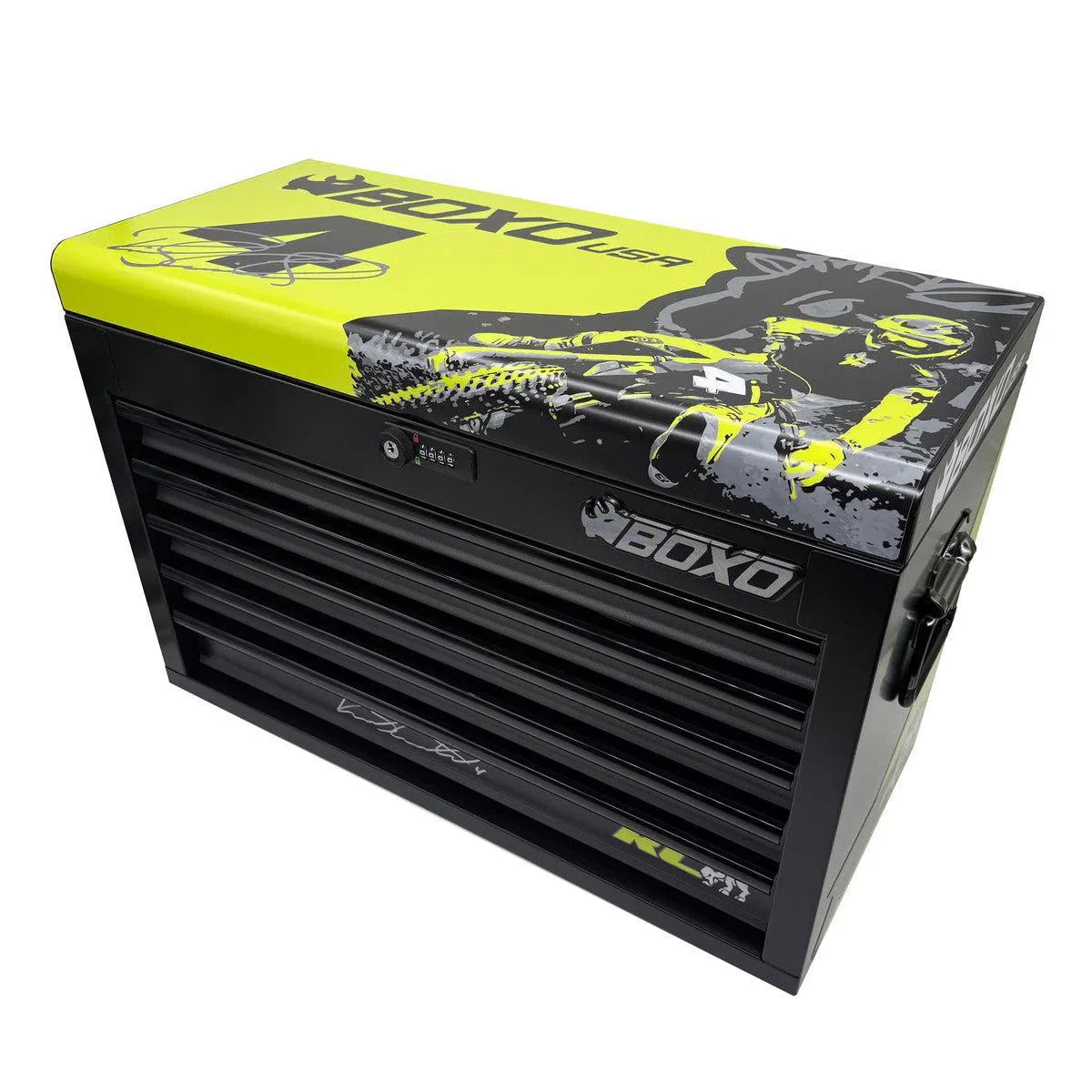 MotoBox | Ricky Carmichael 26" 5-Drawer Portable Tool Box with 103-Piece Metric Motorcycle Tool Set