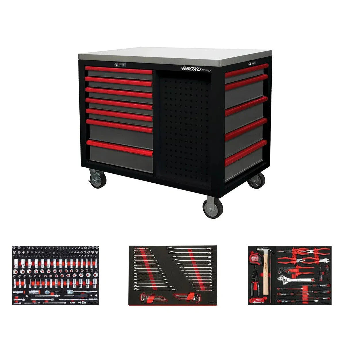 Pro Series | 45” 12-Drawer Workstation Tool Box with Master Tool Set