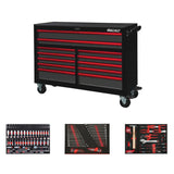 Pro Series | 53" 12-Drawer Rolling Tool Box with Master Tool Set