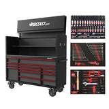 Pro Series | Loaded 72" 14-Drawer Garage Top Rolling Tool Box | Black