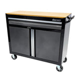 Tech Series | 45" Rolling Display Cabinet with MDF Top | Black