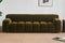 Valencia Brielle Velvet Fabric Three Seats Sofa, Oliver Green
