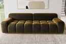 Valencia Brielle Velvet Fabric Three Seats Sofa, Oliver Green