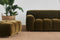 Valencia Brielle Velvet Fabric Three Seats Sofa, Oliver Green