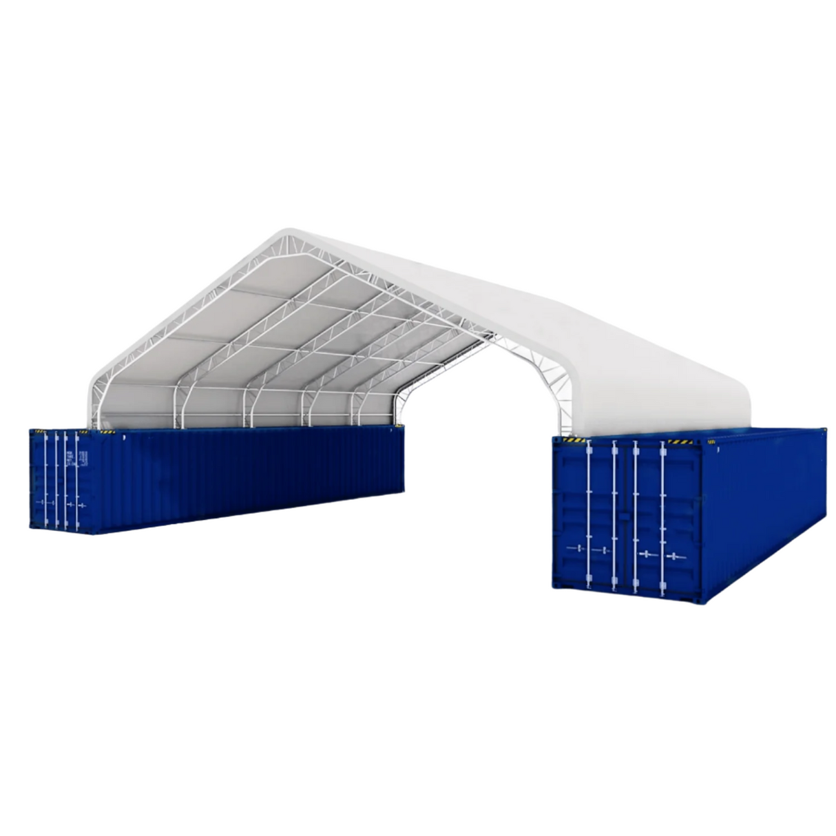 40'x40'x15' Double Truss Peak Container Canopy Shelter