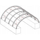 40x40x15 ft Container Shelter with Closed Back Panel