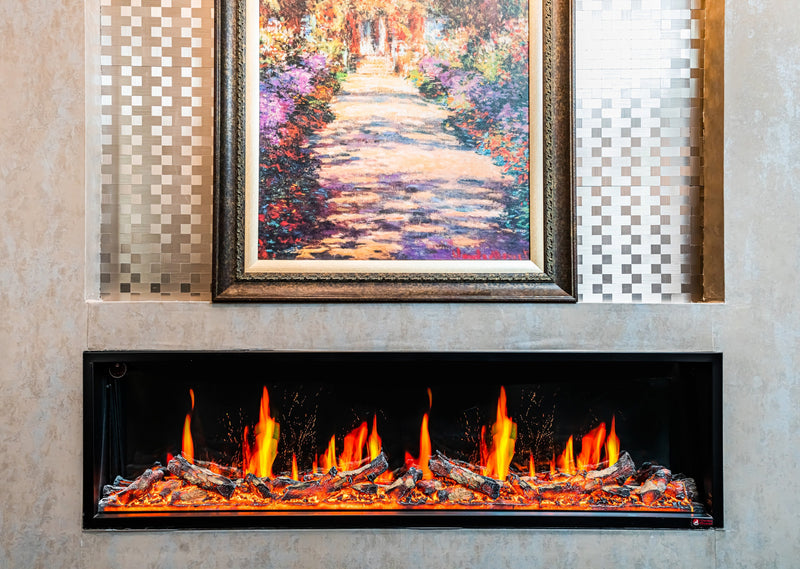 Litedeer Homes Alpine Series 60-Inch Ultra-Slim Electric Fireplace with App (Model: ZEF60VL)