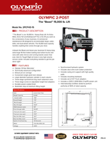 Olympic 2PCFHD-15 15,000 lb. HDXL Symmetric Post Clear Floor Two Post Lift