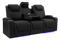 Valencia Oslo Luxury Console Home Theater Seating Console Row of 3 Dropdown Center, Onyx