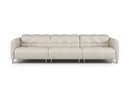 Valencia Sofia Leather Three Seats Power Recliner Sofa, Cream