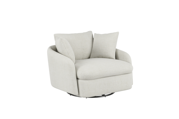 Valencia Giorgia Glacier White Fabric Accent Chair, Beige
