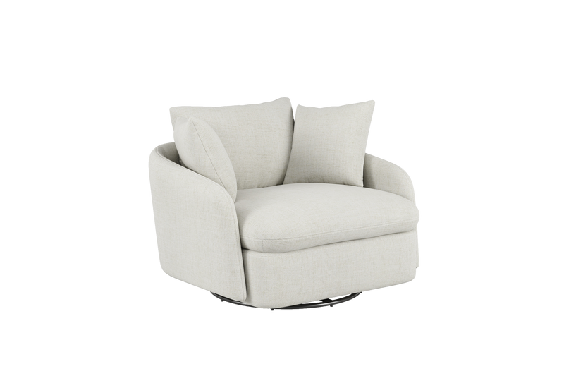 Valencia Giorgia Glacier White Fabric Accent Chair, Beige