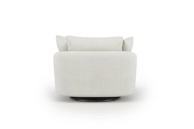 Valencia Giorgia Glacier White Fabric Accent Chair, Beige