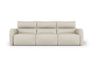 Valencia Alessia Leather Three Seats Recliner Sofa, Beige