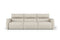 Valencia Alessia Leather Three Seats Recliner Sofa, Beige