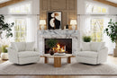 Valencia Giorgia Glacier White Fabric Accent Chair, Beige