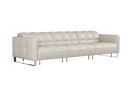 Valencia Sofia Leather Three Seats Power Recliner Sofa, Cream