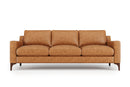Valencia Hannah Full-Aniline Leather Three Seats Sofa, Saddle Tan