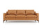 Valencia Hannah Full-Aniline Leather Three Seats Sofa, Saddle Tan