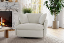 Valencia Giorgia Glacier White Fabric Accent Chair, Beige