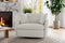 Valencia Giorgia Glacier White Fabric Accent Chair, Beige