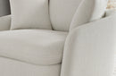 Valencia Giorgia Glacier White Fabric Accent Chair, Beige