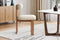 Valencia Carlo Natural Oak Wood Boucle Dining Chair, Beige (Set of 2)