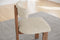 Valencia Carlo Natural Oak Wood Boucle Dining Chair, Beige (Set of 2)