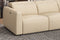 Valencia Carmen Leather L-Shape Dual Recliner with Console Sofa, Beige