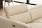 Valencia Carmen Leather L-Shape Dual Recliner with Console Sofa, Beige