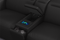 Valencia Carmen Leather L-Shape Dual Recliner with Console Sofa, Black