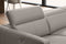 Valencia Carmen Leather L-Shape Dual Recliner with Console Sofa, Light Grey