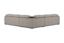 Valencia Carmen Leather L-Shape Dual Recliner Sofa, Light Grey