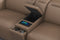 Valencia Carmen Leather L-Shape Dual Recliner with Console Sofa, Brown