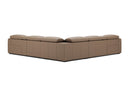 Valencia Carmen Leather L-Shape Dual Recliner with Console Sofa, Brown