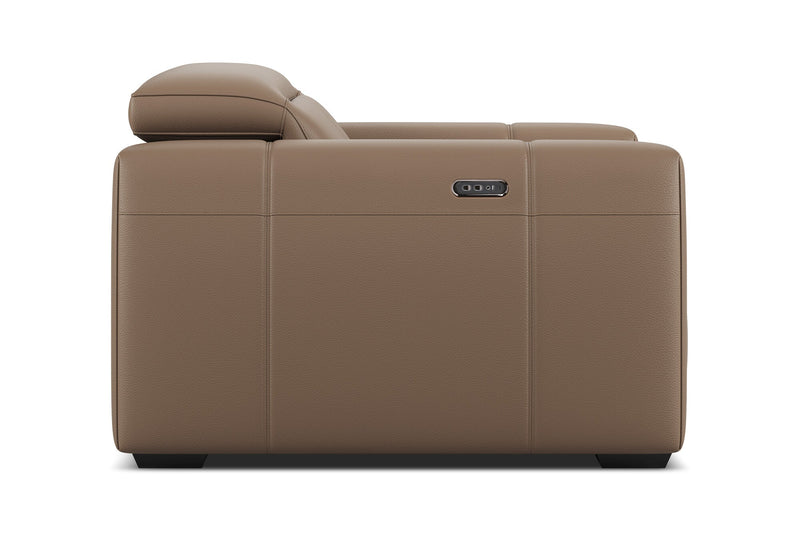 Valencia Carmen Leather Single Recliner Chair, Brown